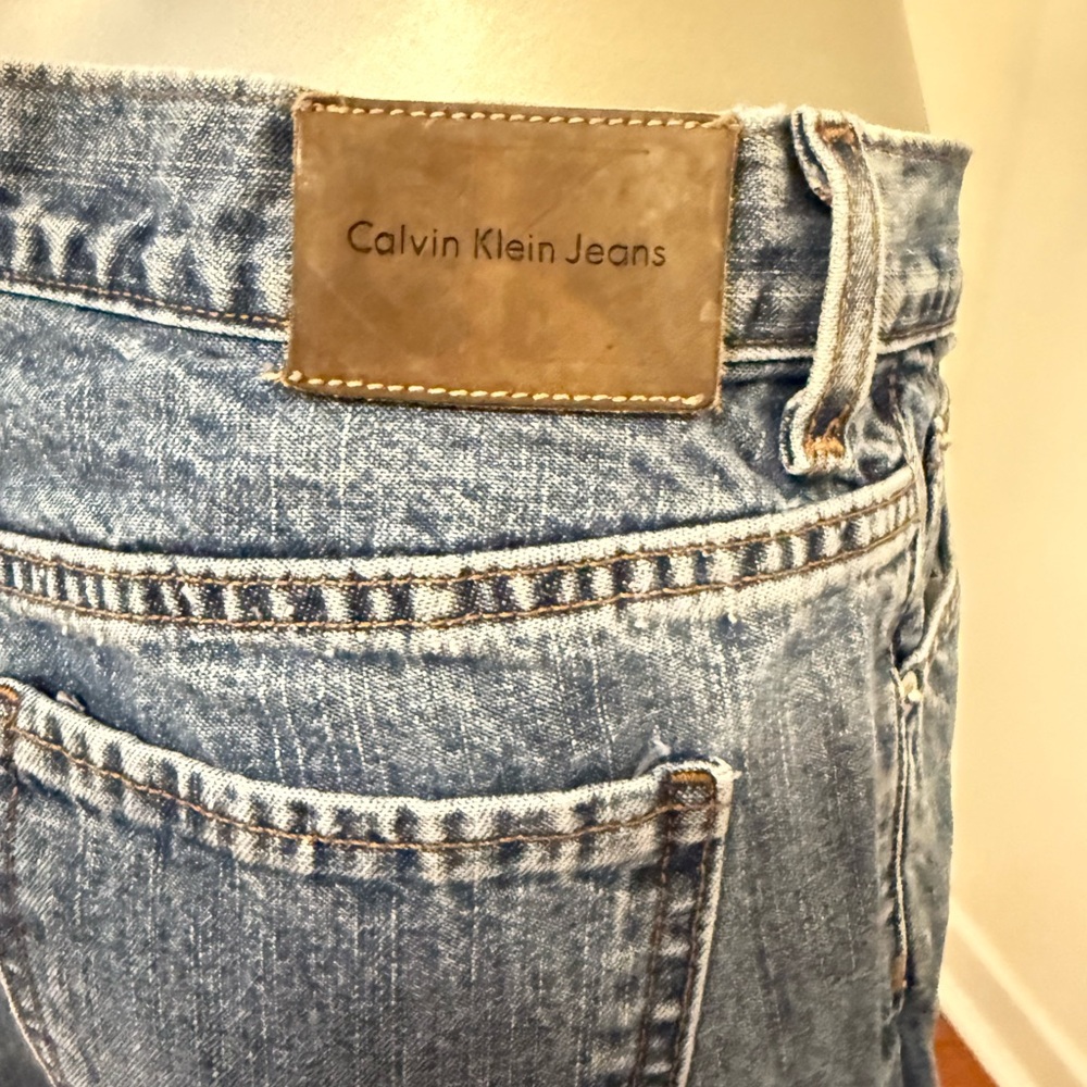 Calvin Klein‎ Vintage Y2K Flare Doublestone  Mid-Rise Cotton Denim Jeans Size 6